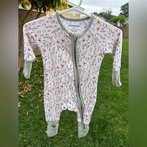 Baby Footie with Floral Print